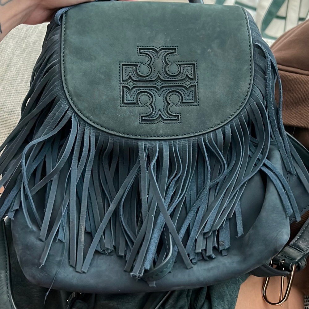 tory burch fringe backpack